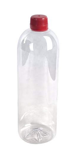 Botella Tall Boston 1L Transparente con tapón Precinto