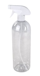 Botella Tall Boston 1L Transparente con pulverizador