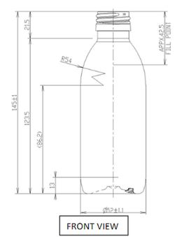 Botella Sirop 200ml con tapón precinto