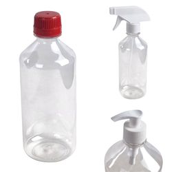 Botella Veral 1L Transparente con pulverizador