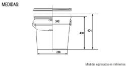 Cubo Cónico con tapa 25L