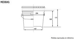 Cubo Cónico con tapa 3,8L