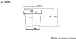 Cubo Cónico con tapa 4,4L